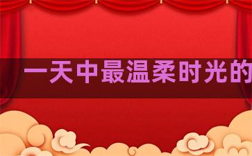 一天中最温柔时光的句子