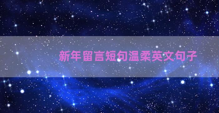 新年留言短句温柔英文句子